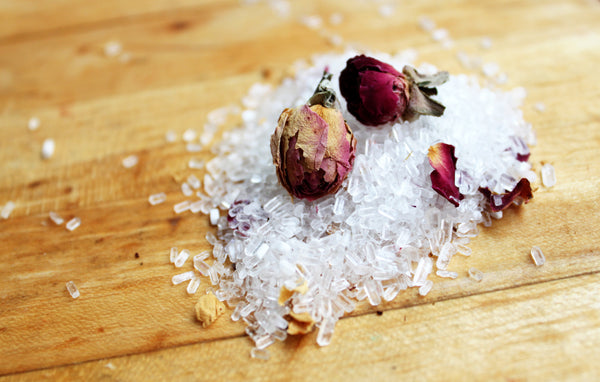 bergamot & rose petal bath salt