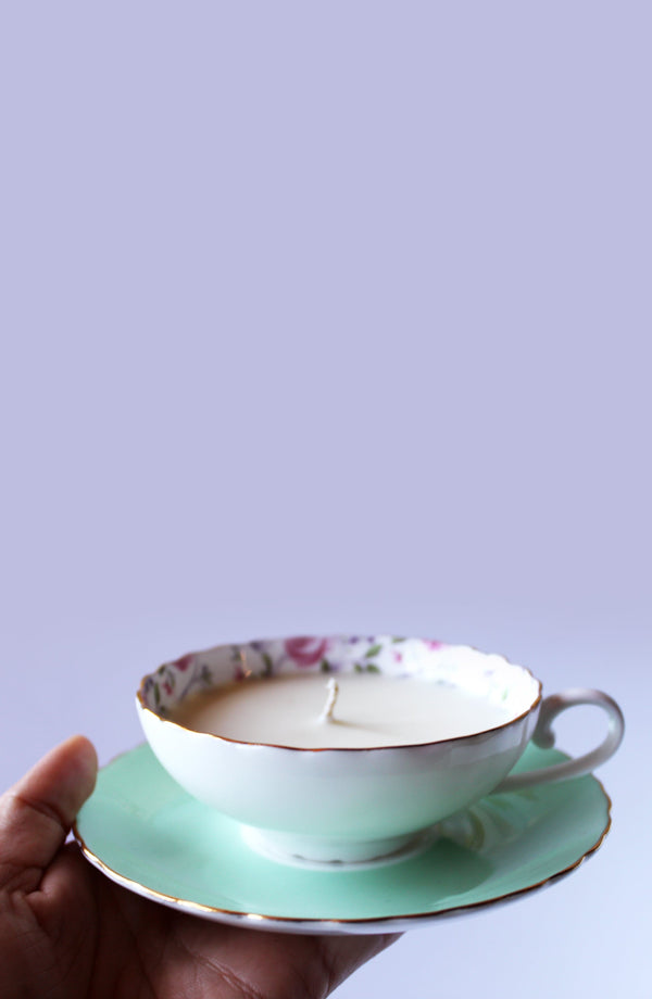 less-than-perfect honeysuckle teacup candle