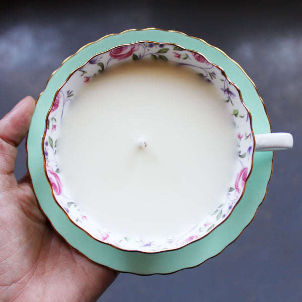 less-than-perfect honeysuckle teacup candle
