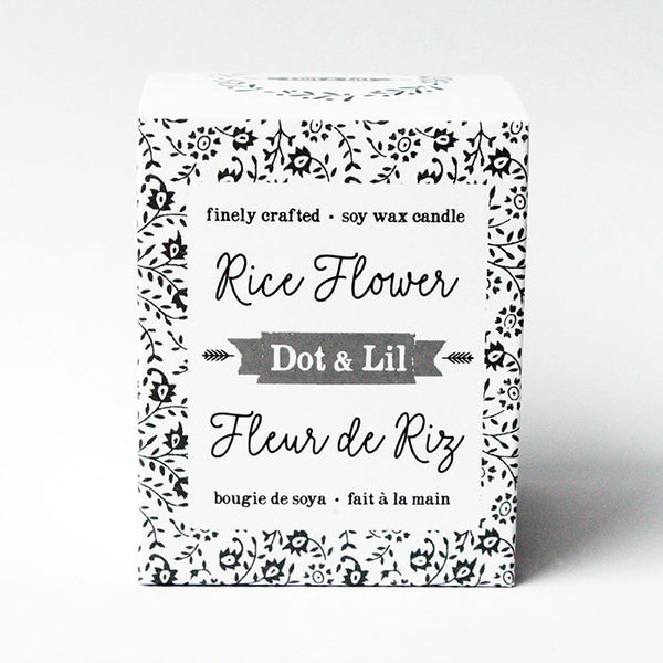 rice flower soy candle
