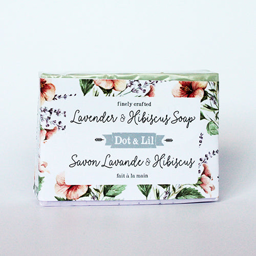 less-than-perfect lavender & hibiscus soap